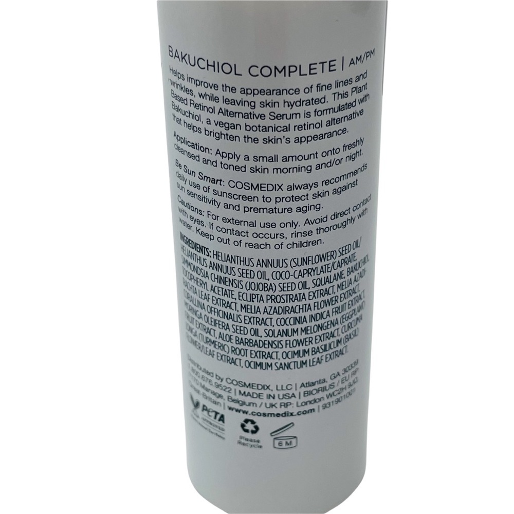 NEW Cosmedix Bakuchiol Complete Plant-Based Retinol Alternative Serum * - Picture 9 of 14